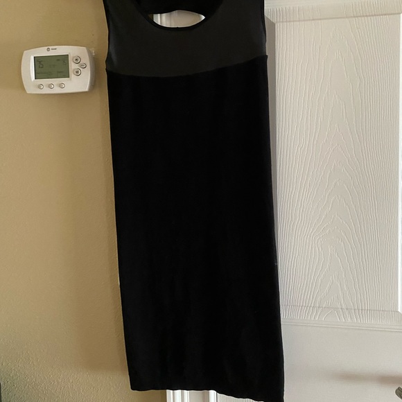 BeBe Black Bodycon Dress with Front and Back Cutouts - Picture 3 of 4
